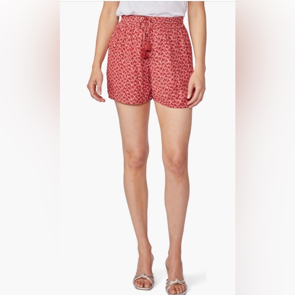 ā¼ļøRAREā¼ļøšøPAIGEšøš„NWTš„Mardii Print Tie Waist Shorts in Papayaā Size S